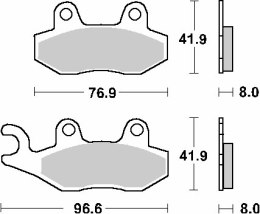 SBS PROMOCJA KLOCKI HAMULCOWE KH135 / KH214 STREET CERAMIC KOLOR CZARNY