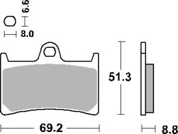 SBS PROMOCJA KLOCKI HAMULCOWE KH252 / KH380 STREET CERAMIC KOLOR CZARNY