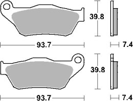 SBS PROMOCJA KLOCKI HAMULCOWE KH430 MAXI CARBON CARBON TECH KOLOR CZARNY PASUJE DO: YAMAHA YP125/250 X-MAX '06-'09 PRZÓD