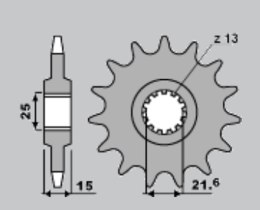 ZĘBATKA PRZEDNIA (A4254023140) 2082/14z. KAWASAKI ZX-6R '95-'97, TRIUMPH DAYTONA / SPEED FOUR 600 '03-'04, TT 600 '00-'03 - WYPR