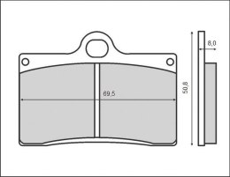 BRENTA KLOCKI HAMULCOWE KH095 (ORGANIC) BREMBO, PRZÓD