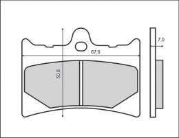 BRENTA KLOCKI HAMULCOWE KH126 (ORGANIC) APRILIA 125 AF1 '89-'92, RS 125 ;99-;05, GILERA 125