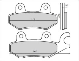 BRENTA KLOCKI HAMULCOWE KH197 (ORGANIC) HONDA XL 125 VARADERO 01-11, VT 125C, KYMCO 50/125/200/250/300