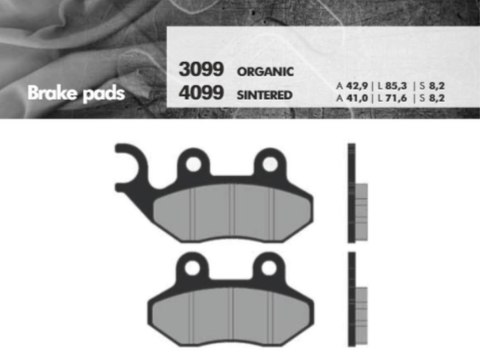 BRENTA KLOCKI HAMULCOWE KH264 SPIEK METALICZNY (ZŁOTE) (FT 4099)