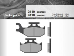 BRENTA KLOCKI HAMULCOWE KH317 / KH414 SPIEK METALICZNY (ZŁOTE) (GRUBOŚĆ 9,5MM ) (FT 4110)