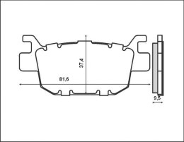 BRENTA KLOCKI HAMULCOWE KH415 (ORGANIC)