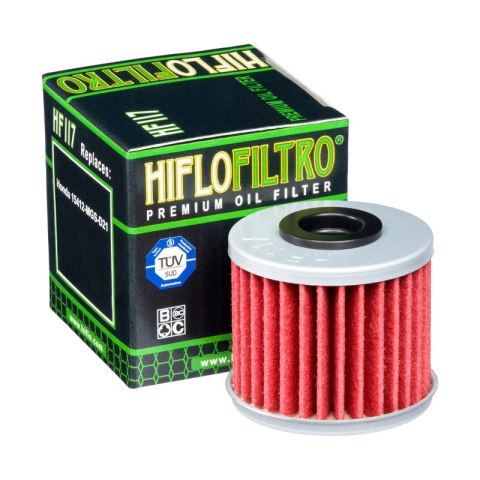 HIFLO FILTR OLEJU HF 117 HONDA NC700S DCT 12-14, 750S/X DCT 14-23, 750 INTERGRA DCT 14-20, CRF1000/1100 AFRICA TWIN DCT 16-24 (F