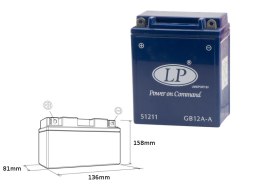 LANDPORT AKUMULATOR ŻELOWY GB12A-A (MG LB12A-4) 12V 12AH 134X80X161 BEZOBSŁUGOWY - ZALANY (4)