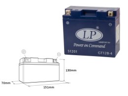 LANDPORT AKUMULATOR ŻELOWY GT12B-4 (MG LT12B-4) 12V 11AH 151X70X130 BEZOBSŁUGOWY - ZALANY (6)