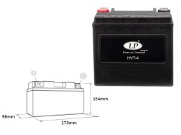 LANDPORT AKUMULATOR HVT-4 (MH HVT-4) 12V 22AH 173X98X154 HEAVY V-TWIN BEZOBSŁUGOWY - ZALANY (ZWIĘKSZONY PRĄD ROZRUCHOWY 325A) (P