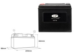 LANDPORT AKUMULATOR HVT-6 (MH HVT-6) 12V 23AH 203X88X162 HEAVY V-TWIN BEZOBSŁUGOWY - ZALANY (ZWIĘKSZONY PRĄD ROZRUCHOWY 350A) (P