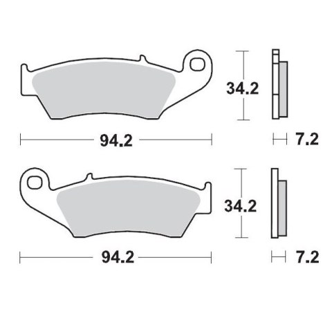 MOTO-MASTER KLOCKI HAMULCOWE KH185 / KH389 NITRO RACING SINTER METAL SOFT: 22 (NITRO SPORT) ETA RR 2T 125/200 '19-, RR 2T 250/30