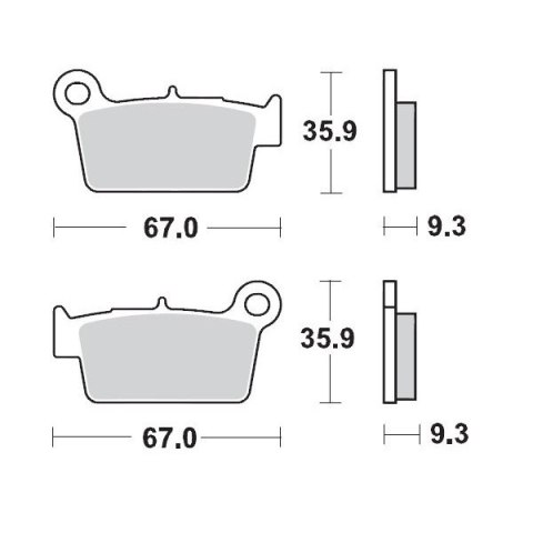 MOTO-MASTER KLOCKI HAMULCOWE KH367 SINTER METAL OEM: 11 (SINTERPRO RACING) KAWASAKI KXF 250 04-, KLX 450 07-, KXF 450 04-, KXE 4