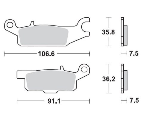 MOTO-MASTER KLOCKI HAMULCOWE KH443 SINTER METAL OEM: 11 (SINTERPRO RACING) YAMAHA: YFM 700 GRIZZLY PRZÓD-LEWY