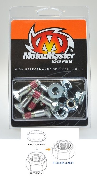 MOTO-MASTER ŚRUBY DO ZĘBATKI TYLNEJ M8X30MM (6SZTUK) FUJILOK U-NUT (IMBUS) HONDA/YAMAHA/SUZUKI/KAWASAKI