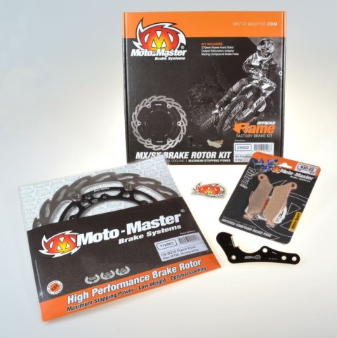 MOTO-MASTER ZESTAW HAMULCOWY DO KTM `08-'24, HUSQVARNA '14-'24 (ZACISK BREMBO) ZAWIERA :TARCZA PŁYWAJĄCA 270MM (112083), ADAPTER