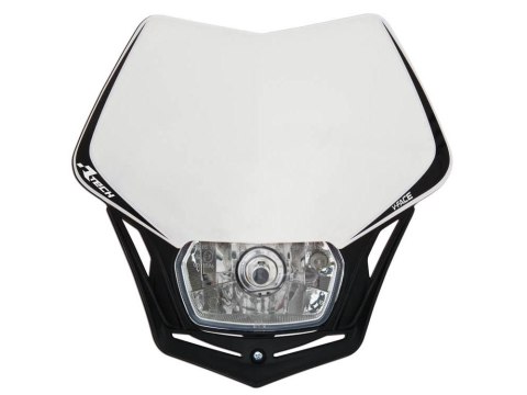 RACETECH (RTECH) LAMPA PRZEDNIA V-FACE KOLOR BIAŁY/CZARNY