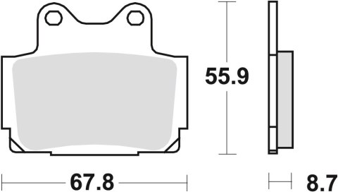 TRW LUCAS KLOCKI HAMULCOWE KH104 ORGANIC YAMAHA TZR 125 88-92, FZS 600 98-03, SRX 600 86-95, XJ 600 / DIVERSION 92-03, PRZÓD / T