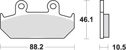 TRW LUCAS KLOCKI HAMULCOWE KH124 KH412 ORGANIC HONDA VT 600 SHADOW 89-93, XL 600V TRANSALP 91-93, NX DOMINATOR 650 88-90, XRV 65