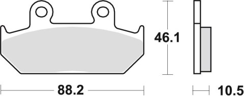 TRW LUCAS KLOCKI HAMULCOWE KH124 KH412 SINTER STREET HONDA VT 600 SHADOW 89-93, XL 600V TRANSALP 91-93, NX DOMINATOR 650 88-90, 