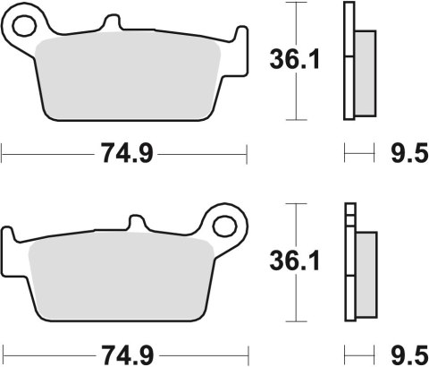 TRW LUCAS KLOCKI HAMULCOWE KH131 ORGANIC HONDA CRF 230 08-10, XR 250 88-97, XR 600 91-99, YAMAHA WR 125 98-07, TYŁ