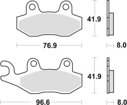 TRW LUCAS KLOCKI HAMULCOWE KH135 KH214 ORGANIC APRILIA SX 125 18-, HONDA NSR 150 02-, KAWASAKI KLX 125 10-13, KDX 250 90-94, KLX