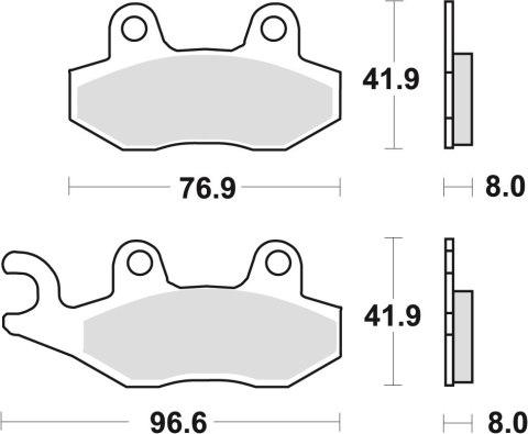 TRW LUCAS KLOCKI HAMULCOWE KH135 KH214 ORGANIC APRILIA SX 125 18-, HONDA NSR 150 02-, KAWASAKI KLX 125 10-13, KDX 250 90-94, KLX