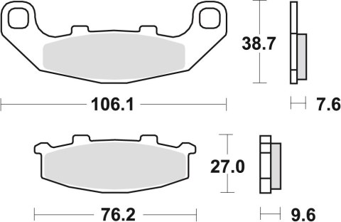 TRW LUCAS KLOCKI HAMULCOWE KH141 ORGANIC KAWASAKI GPZ 500 94-04, ZR 550 91-95, SUZUKI RGV 250 91-92, GSX 1100 G 94-95, PRZÓD/TYŁ