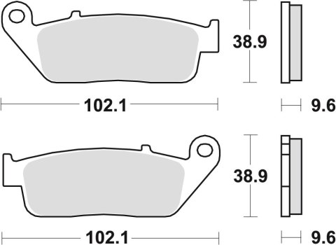 TRW LUCAS KLOCKI HAMULCOWE KH142 KH226 ORGANIC HONDA VFR 750 88-97, CBR 1000F 89-92, GL 1500 F6C 97-03, TRIUMPH TIGER 900 99-01,