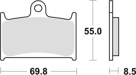 TRW LUCAS KLOCKI HAMULCOWE KH145 KH236 ORGANIC SUZUKI GSXR 750 88-93, GSXR 1100 89-92, TRIUMPH DAYTONA 955 96-06, SPEED TRIPLE 9