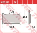 TRW LUCAS KLOCKI HAMULCOWE KH145 KH236 ORGANIC SUZUKI GSF 1200 96-00, RF 900 94-97 PRZÓD (PROMOCJA)