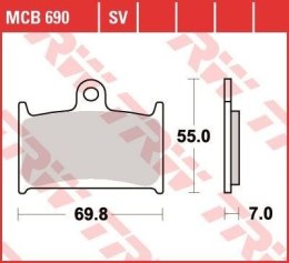 TRW LUCAS KLOCKI HAMULCOWE KH145 KH236 ORGANIC SUZUKI GSF 1200 96-00, RF 900 94-97 PRZÓD (PROMOCJA)