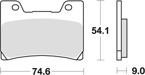 TRW LUCAS KLOCKI HAMULCOWE KH160 ORGANIC YAMAHA FZR 600 90-95, TDM 850 96-01, FZR 1000 89-90, V-MAX 1200 96-02, PRZÓD (PROMOCJA)