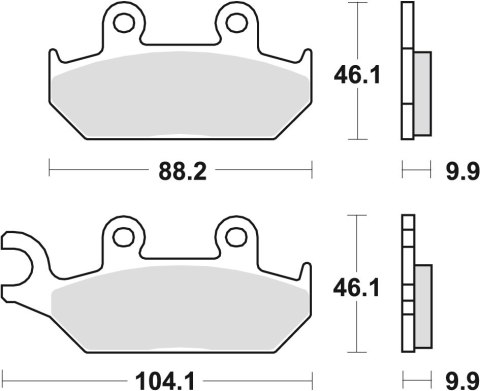 TRW LUCAS KLOCKI HAMULCOWE KH172 ORGANIC YAMAHA XT 600 90-03, XTZ 660 91-99, PRZÓD (PROMOCJA)