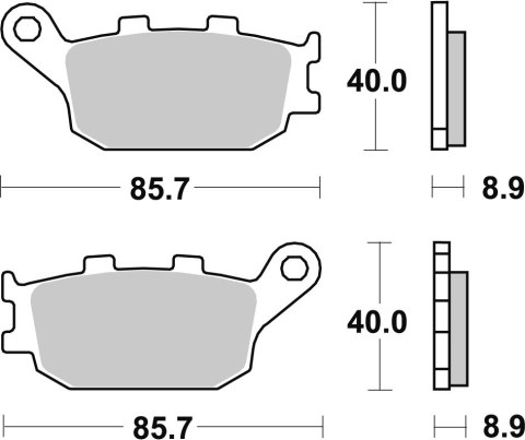 TRW LUCAS KLOCKI HAMULCOWE KH174 ORGANIC HONDA CBF 500 04-08, CB 600 HORNET 98-15, CBF 600 04-13, CBR / RR 600 91-07, NC 700 / 7