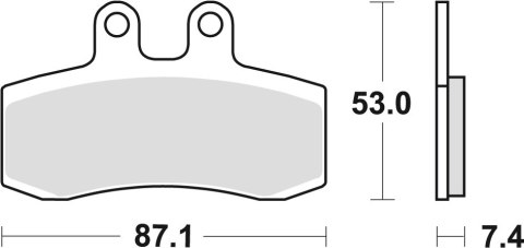 TRW LUCAS KLOCKI HAMULCOWE KH177 ORGANIC APRILIA PEGASO 650 91-96, PRZÓD (PROMOCJA)