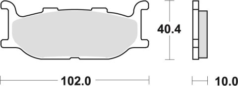 TRW LUCAS KLOCKI HAMULCOWE KH179 ORGANIC YAMAHA XV 535 95-98, XJ 600 92-97, XVS 650 97-07, XJ 900 95-03, XV 1100 94-98, XV 1600 