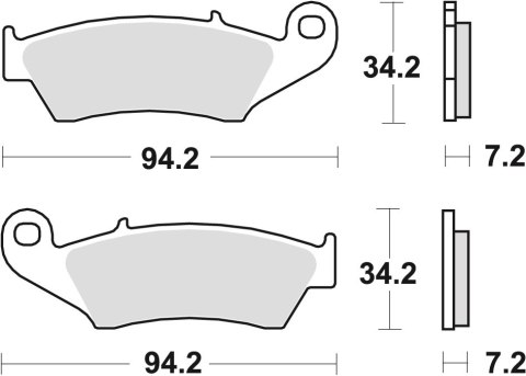 TRW LUCAS KLOCKI HAMULCOWE KH185 KH389 ORGANIC HONDA XL 125 03-08, XR 400 96-03, XLV 650 TRANSALP 97-13, XRV 750 AFRICA TWIN 93-