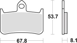 TRW LUCAS KLOCKI HAMULCOWE KH187 SINTER RACING HONDA RVF 750 94-97, CB 900 HORNET 02-06, CB 1300 X4 97-99, KAWASAKI KLR 250 82-8