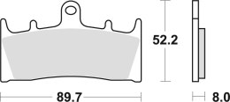 TRW LUCAS KLOCKI HAMULCOWE KH188 ORGANIC KAWASAKI ZX9R 96-01, ZRX 1100 / 1200 96-06, VN 1500 02-03, VN 1600 04-08, SUZUKI GSF 12