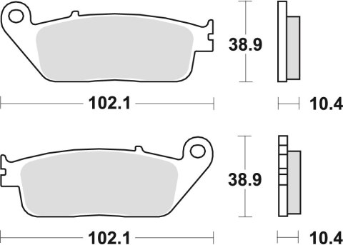 TRW LUCAS KLOCKI HAMULCOWE KH196 ORGANIC HONDA CBR 1000F, 90-92 ST 1100 90-95, YAMAHA MT-01 05-12, TYŁ