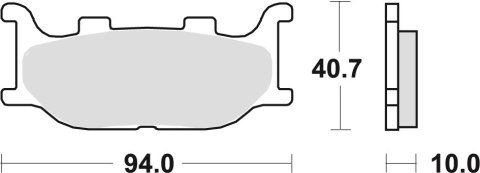 TRW LUCAS KLOCKI HAMULCOWE KH199 ORGANIC YAMAHA XV / XVS VIRAGO 125 97-04, FZ6 04-10, XJ6 09-16, MT-03 06-14, XVS 1100 / 1300 99