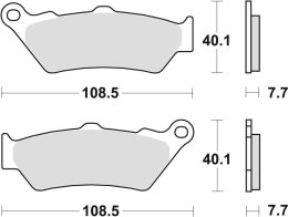 TRW LUCAS KLOCKI HAMULCOWE KH209 KH209/2 ORGANIC APRILIA PEGASO 650 97-10, ETV100 CAPONORD 01-09, BMW F 650 /CS / GS / DAKAR / S