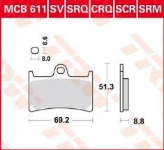 TRW LUCAS KLOCKI HAMULCOWE KH252 KH380 CARBON RACING YAMAHA FZ6 07-10, FZS 600 98-01, MT-07 14-17, TRACER 700 '16-, FZ8 10-16, M