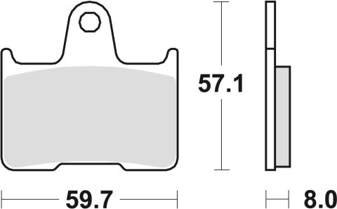 TRW LUCAS KLOCKI HAMULCOWE KH254 ORGANIC VT 750 10-15 CB 1300 98-02 CB 1300 X4 97-99, KAWASAKI ZX7RR 96-99, TYŁ (PROMOCJA)