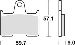 TRW LUCAS KLOCKI HAMULCOWE KH254 SINTER STREET SUZUKI GSXR 600 04-05, GSF 650 05-06, GSXR 750 04-05, GSX 1400 01-07, TYŁ