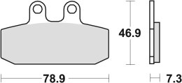 TRW LUCAS KLOCKI HAMULCOWE KH256 ORGANIC APRILIA RX 125 85-89, TUAREG 350 / 600 86-89, HONDA NSR 125 88-03, CRM 125 90-99, KTM E