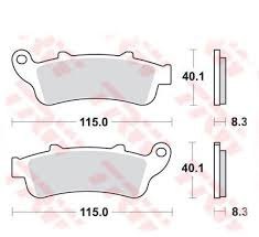 TRW LUCAS KLOCKI HAMULCOWE KH261 KH281 ORGANIC HONDA NT 650 V 02-05, VFR 800 98-05, XL 1000 V 99-03 STX 1300 02-08, GL 1800 01-1