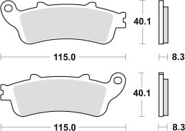 TRW LUCAS KLOCKI HAMULCOWE KH261 SINTER STREET HONDA NT 650 V DEAUVILLE 02-05 VFR 800 98-13, XL 1000 V 99-13 CBR 1100 97-08 STX 