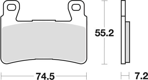 TRW LUCAS KLOCKI HAMULCOWE KH265 KH296 ORGANIC HONDA CB 1300 F 03-04, HYOSUNG GT 650 09-17, PRZÓD (PROMOCJA)